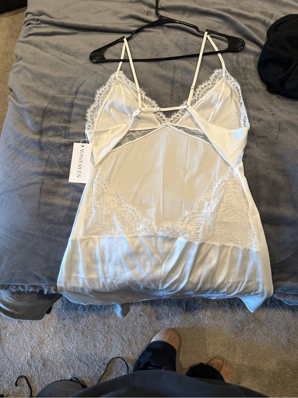 Waverles Serena silky lace bridal mini